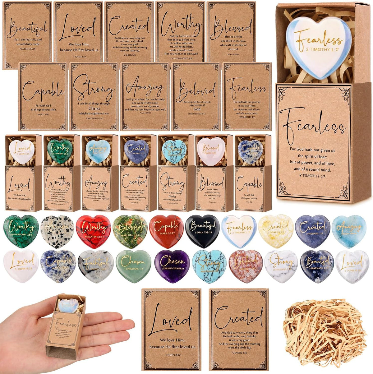 Heart Scripture Stone
