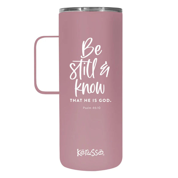 Be Still And Know 22 oz Tumbler with Handle