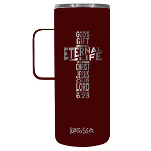 Eternal Life Cross 22 oz Tumbler with Handle