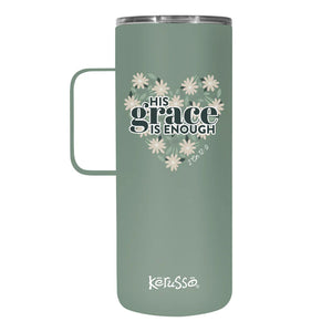 His Grace Is Enough 22 oz Travel Mug with Handle