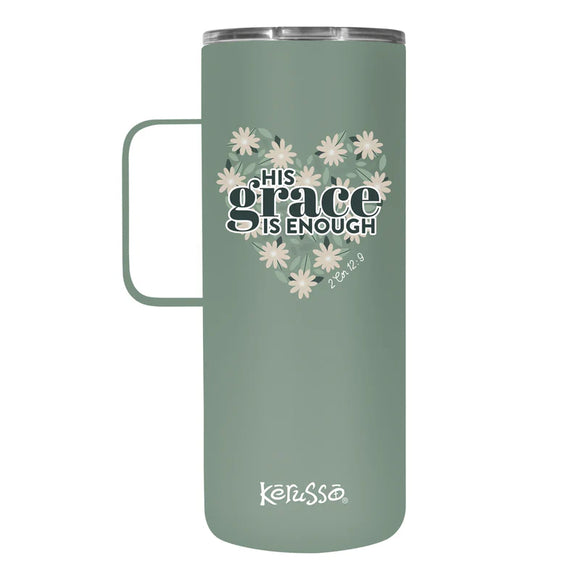 His Grace Is Enough 22 oz Travel Mug with Handle