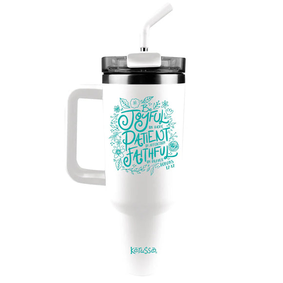 Be Joyful 40 oz Travel Mug with Straw