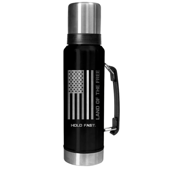 42 oz Steel Drink Tank HOLD FAST Black Flag