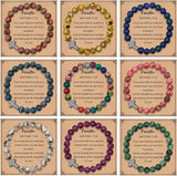 Stone Bead Cross Bracelet