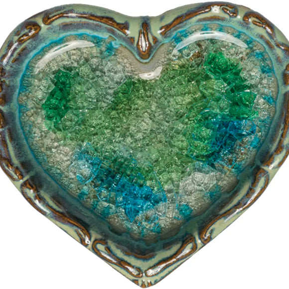 Little Stoneware Dishes with Crackle Glass