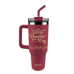 Daughter Of The King 40 oz Mug with Handle & Straw