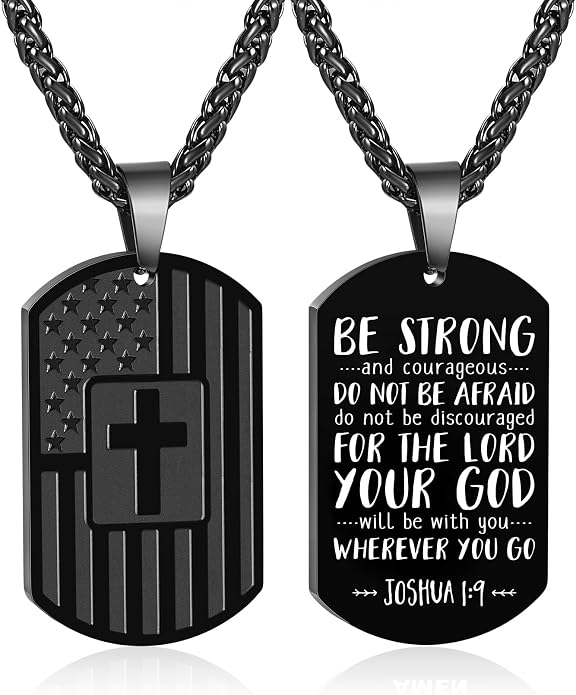 Dog Tag Cross Necklace