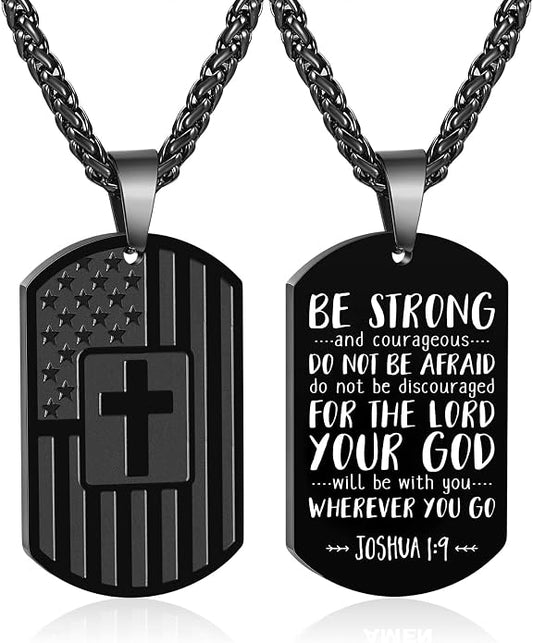 Dog Tag Cross Necklace