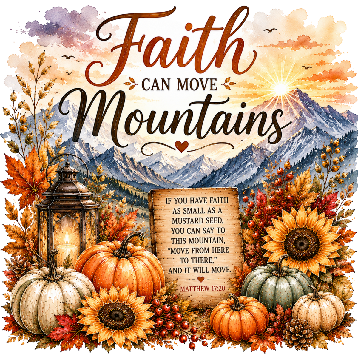 Faith Can Move Mountains Canvas Bag