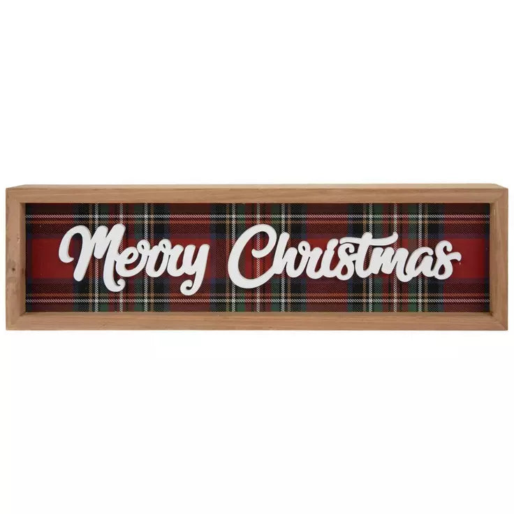 Merry Christmas Box Sign