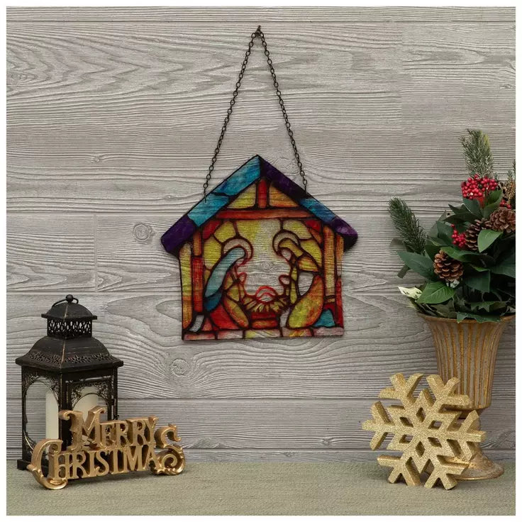 Nativity Stained Glass Wall Decor