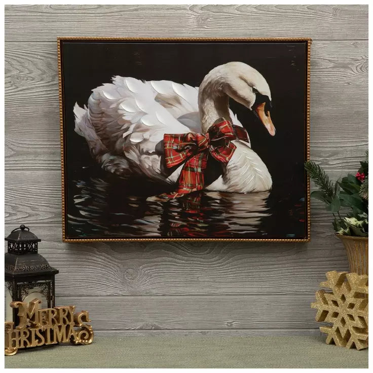 Christmas Swan Framed Art