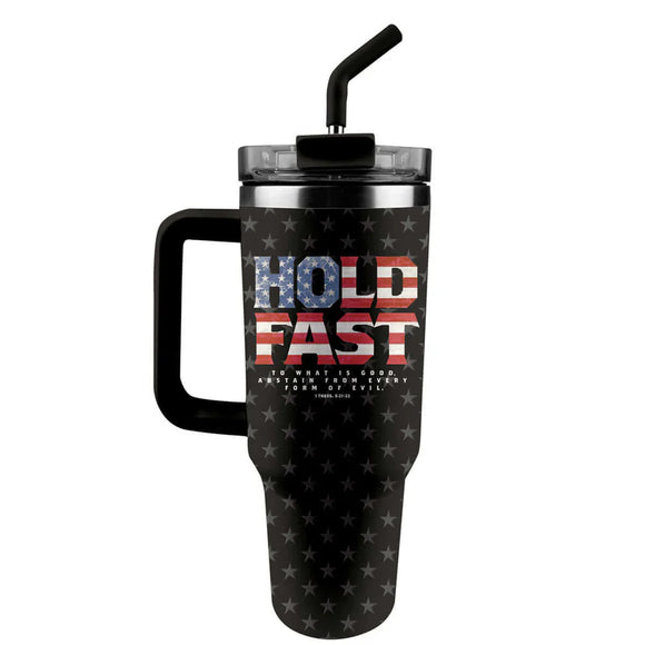 Hold Fast Fill 40 oz Mug with Handle & Straw
