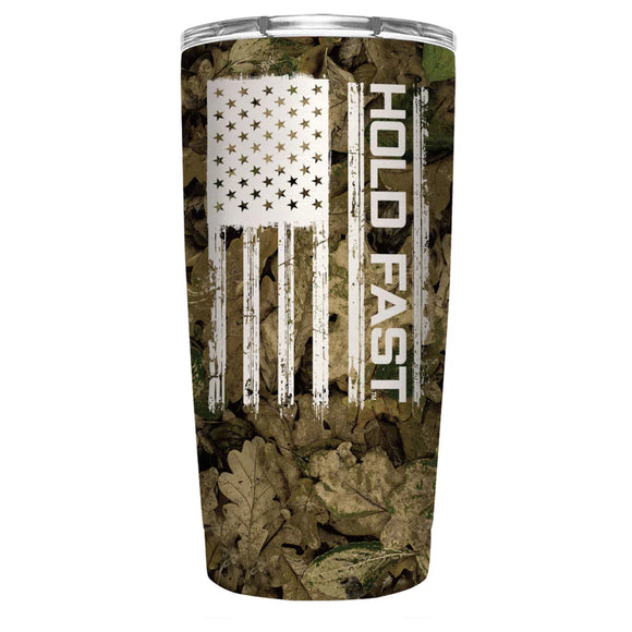 Hold Fast 20 oz Hunting Camo Flag Tumbler