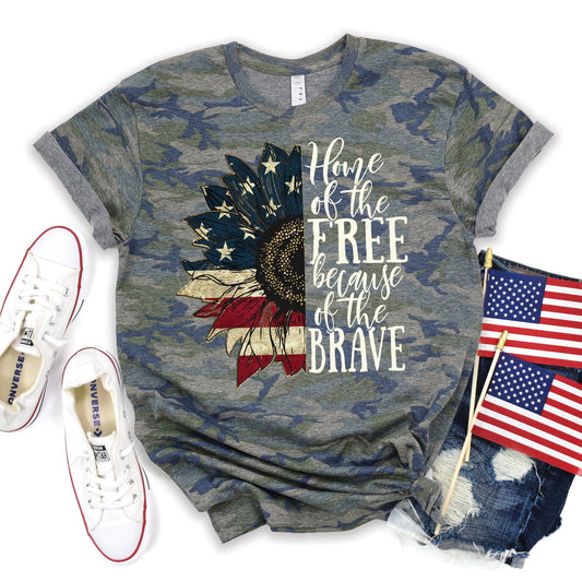 Home Of The Free T-Shirt (Camo)