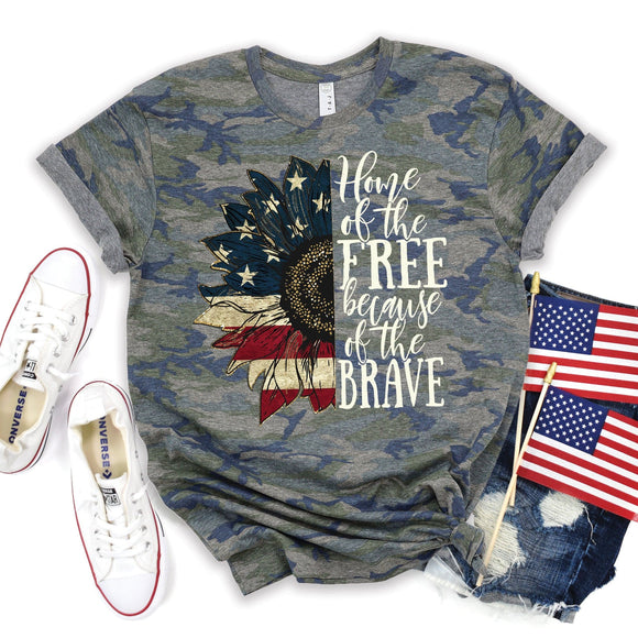 Home Of The Free T-Shirt (Camo)