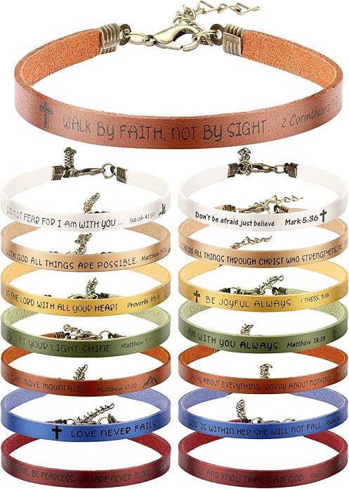 Inspirational Scripture Verse Bracelets (2-piece)