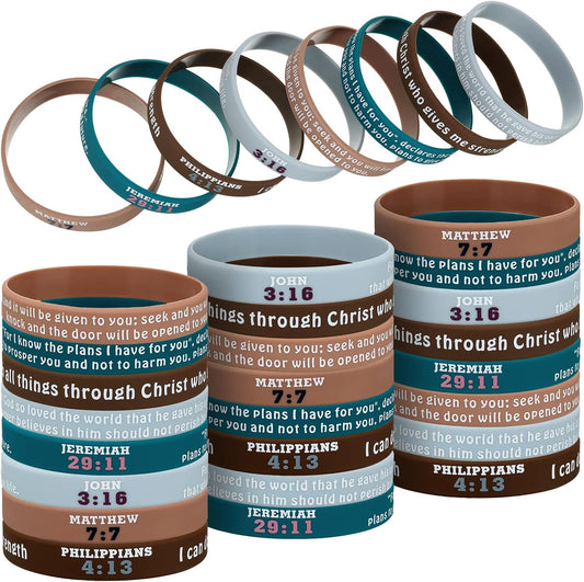 Inspirational Silicone Scripture Bracelets
