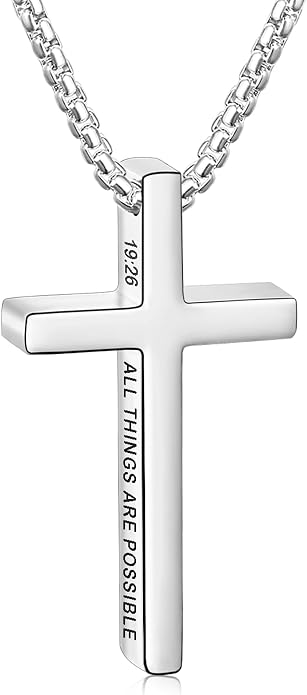 Scripture Cross Necklace (Large)