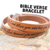 Leather Scripture Bracelet