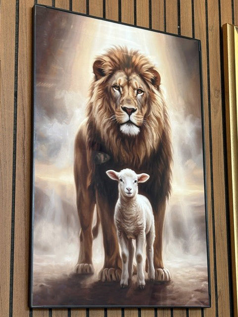 LION and LAMB Minimal Black Frame 13 x 19 inches