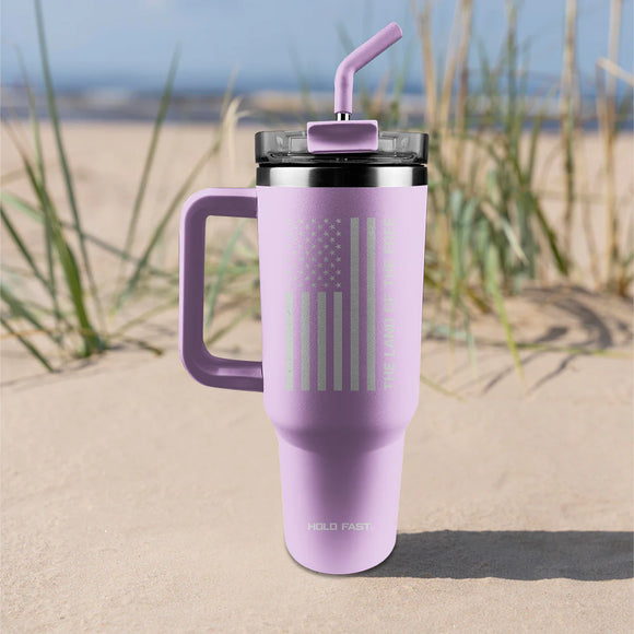 40 oz Land of the Free Violet Tumbler