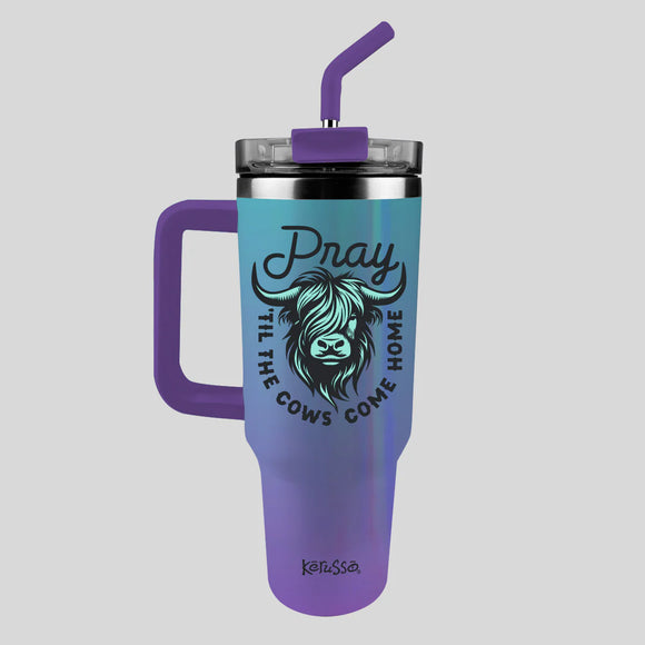 40 oz Highland Cow Pray Tumbler