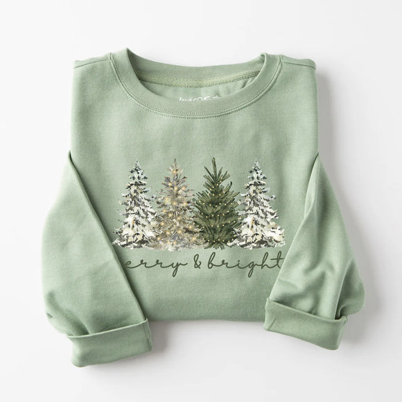 Merry & Bright Trees Sweatshirt