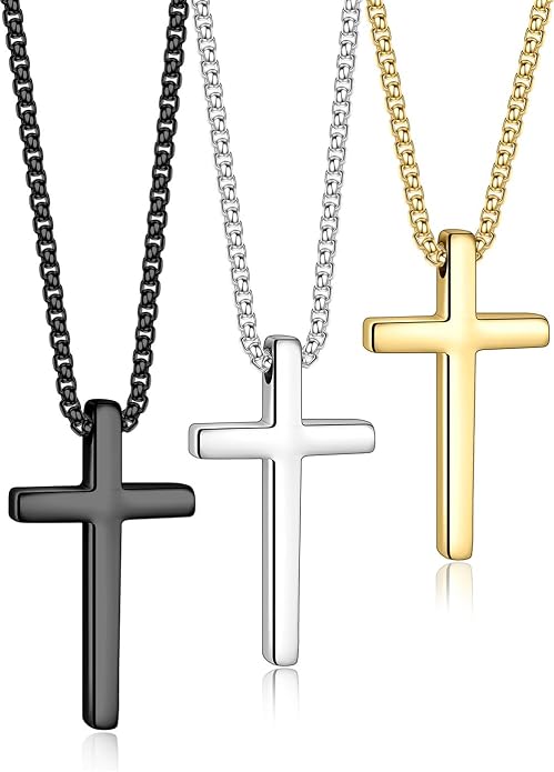 Cross Necklace (Stainless Steel) 20 inch