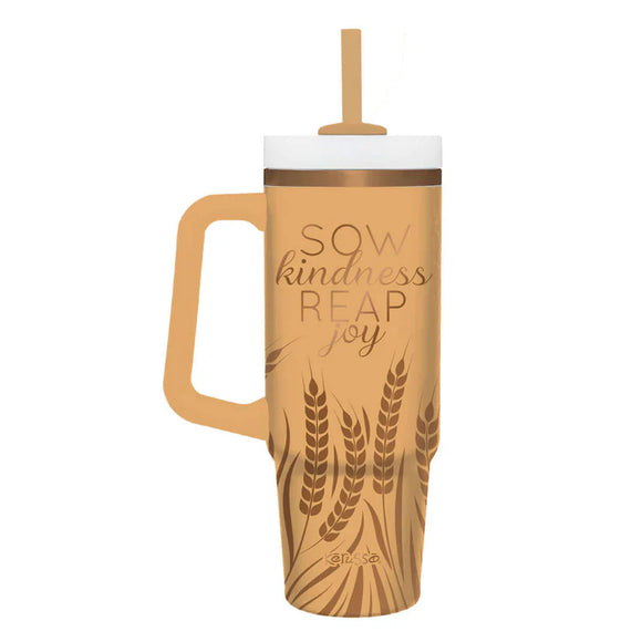 Sow Kindness 30 oz Mug with Handle & Straw