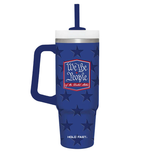 We The People 30 oz Mug with Handle & Straw