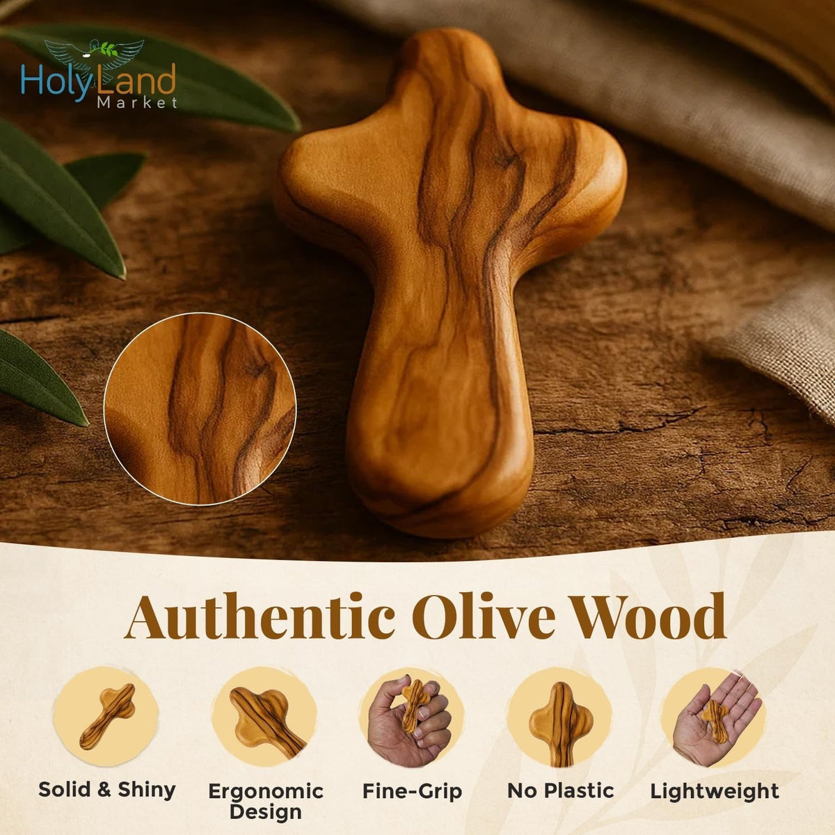 Olive Wood Pocket Cross