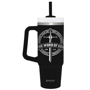 Word Of God 30 oz Mug with Handle & Straw