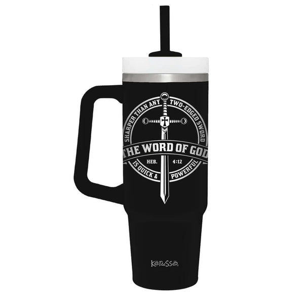 Word Of God 30 oz Mug with Handle & Straw