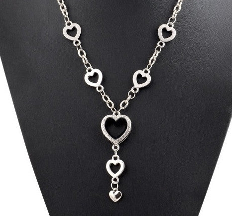 7 Hearts Silver Locket Necklace