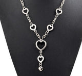 7 Hearts Silver Locket Necklace