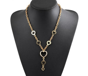 7 Hearts Gold Locket Necklace