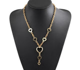 7 Hearts Gold Locket Necklace