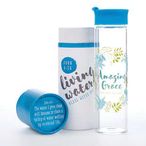 Amazing Grace Glass Water Bottle