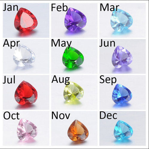 Birthstone Floating Charms (5mm Glass Heart)