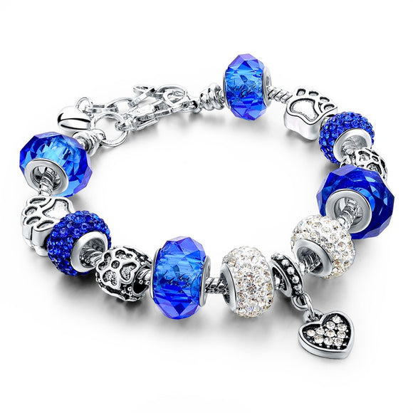 Blue & Silver Charm Bracelet