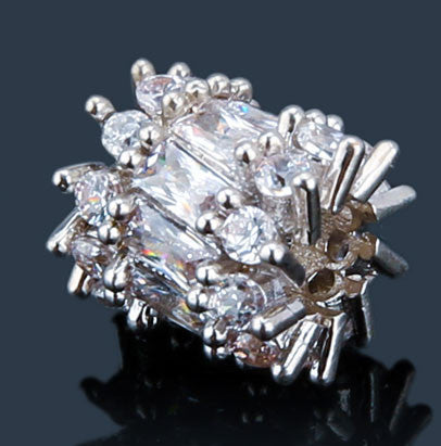 Clear Crystal Cubic Zirconia Charm Bead