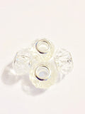 White and Clear Lampwork Murano Glass beads for European Charm Bracelet