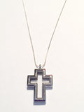 Cross Floating Charm Locket Necklace