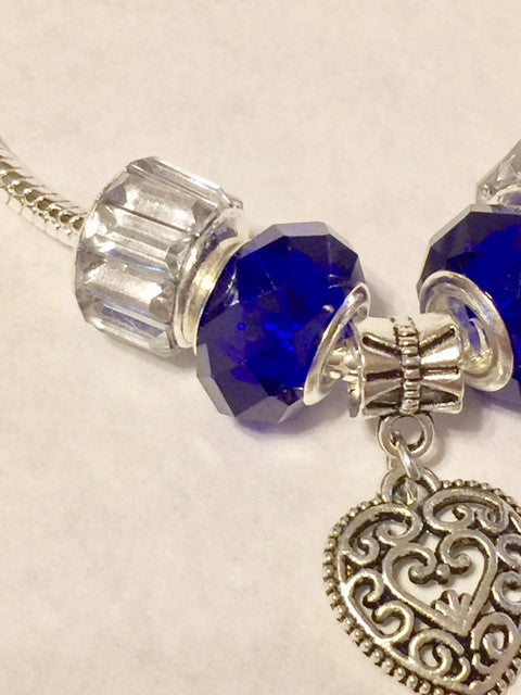 Silver Plated Add-A-Bead Starter Charm Bracelet