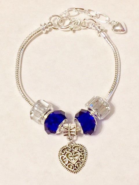 Silver Plated Add-A-Bead Starter Charm Bracelet