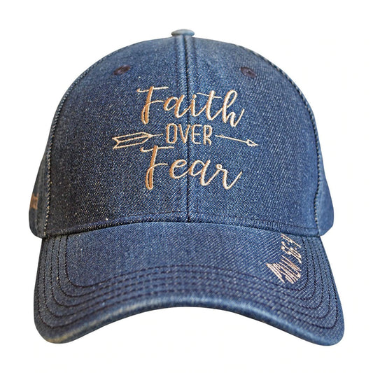 Faith Over Fear Denim Cap