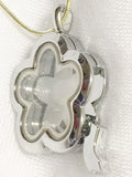 Flower Floating Charm Locket Necklace