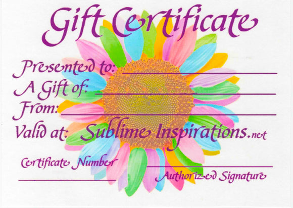 GIFT CERTIFICATE