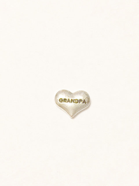 Grandpa Heart Charm